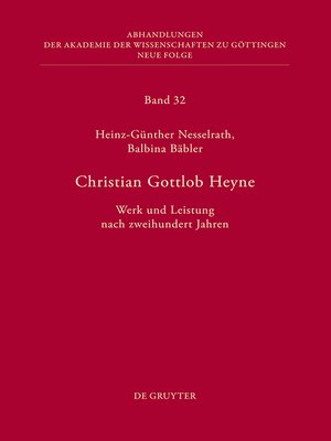 cover image of Christian Gottlob Heyne